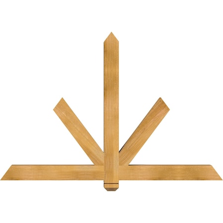 Ekena Millwork Kennewick Rough Sawn Timber Gable Bracket, Western Red Cedar, 60"W x 40"H x 4"D x 4"F, 16/12 Pitch GBW060X40X0404KEN00RWR